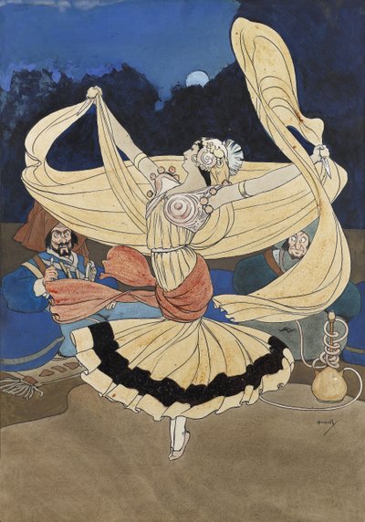 Tanečnice nožů (kvaš) od John Hassall