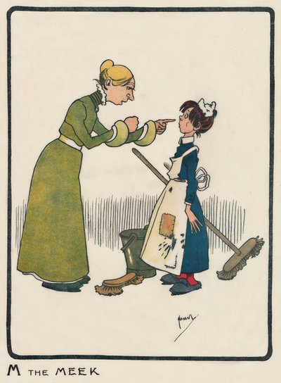 M the Meek / J. Hassall / Zeichnung, 1903 od John Hassall