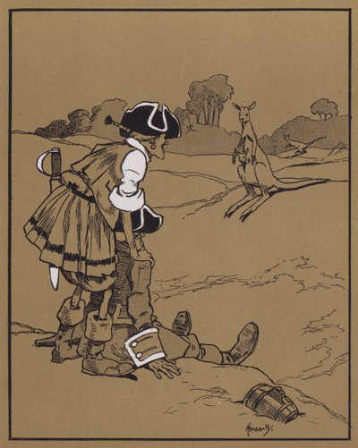 Objev klokana (barva litho) od John Hassall