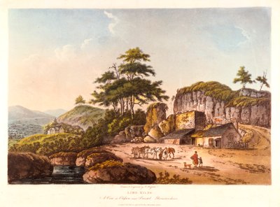Vápenkové pece. Pohled na Clifton poblíž Bristolu, Gloucestershire, 1798. od John Hassell
