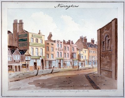 Newington, Southwark, Londýn, 1825 od John Hassell
