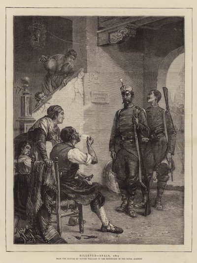 Billeted, Španělsko, 1874 od John Haynes Williams