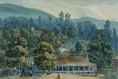 Kanceláře jídelny a jeviště ve White Sulphur Springs, 1832. od John Hazelhurst Boneval Latrobe