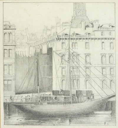 Quayside, Newcastle (tužka na kartě) od John Henderson