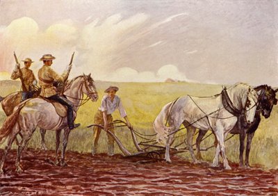 Kanadská jízdní policie (barevné lito) od John Henry Frederick (after) Bacon
