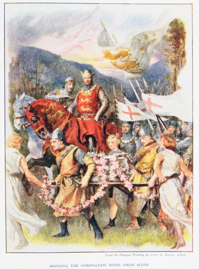 Bringing the Coronation Stone of Scone, ilustrace z 