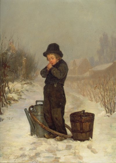 Zahřívání rukou, 1867 od John Henry Frederick Bacon