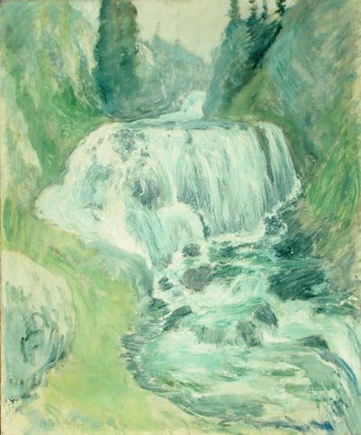 Kaskádový vodopád (olej na plátně) od John Henry Twachtman