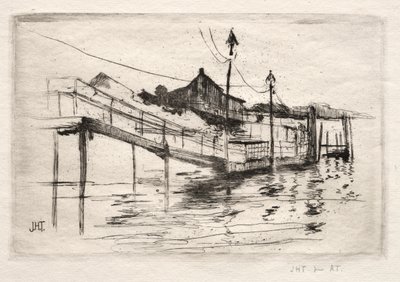 Lávka pro pěší, Bridgeport, Connecticut. od John Henry Twachtman