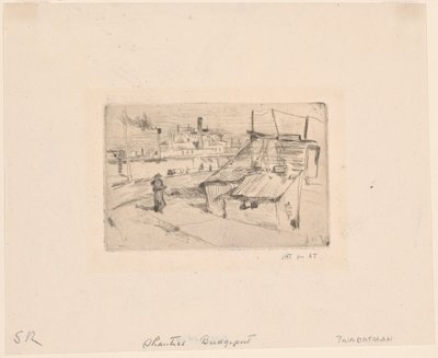 Chatrče a továrny od John Henry Twachtman