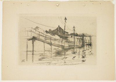The Old Toll House at Bridgeport (Small plate), 1888-1889 od John Henry Twachtman