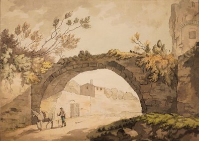 Archway v Itálii, kolem roku 1798 (akvarel perem a inkoustem na papíře) od John Herman Merivale