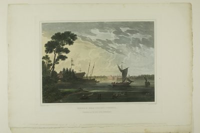 Norfolk; Z Gosportu ve Virginii, deska 5 z druhého počtu Malebných pohledů na americkou scenérii od John Hill