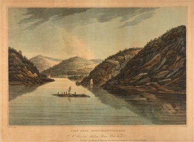 Pohled na pevnost Fort Montgomery (č. 18, portfolio Hudson River) od John Hill
