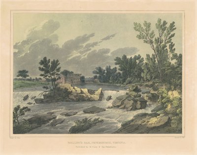 Bollingova přehrada, Petersburgh, Virginie od John Hill, after Joshua Shaw