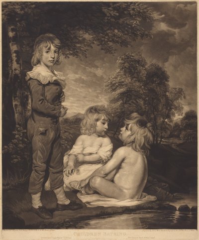 Koupající se děti (Hoppnerovy děti) od John Hoppner