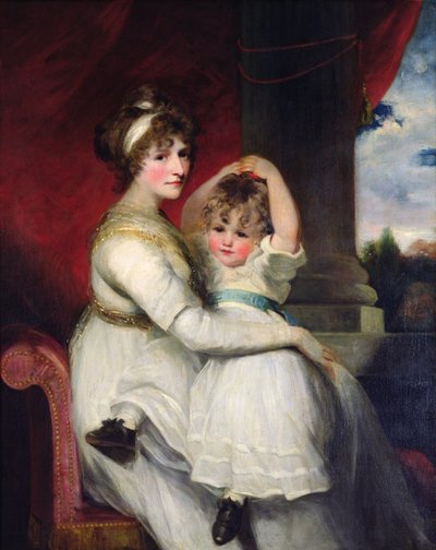 Georgina, hraběnka z Bathurstu a její syn, 1792 od John Hoppner