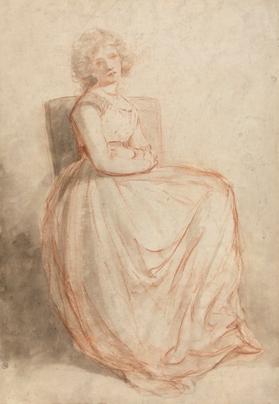 Studie sedící ženy od John Hoppner