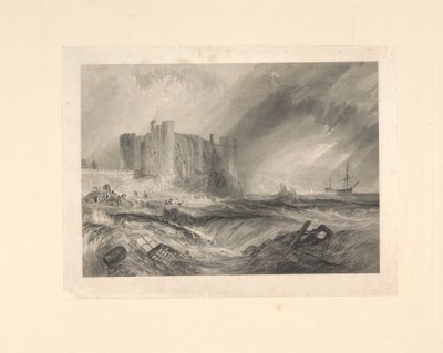 Hrad Laugharne, Carmarthenshire od John Horsburgh