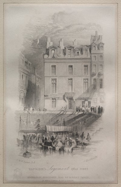 Napoleons Logement, Quai Conti, 1835. od John Horsburgh