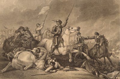 „Cromwell v bitvě u Marston Moor“, 1886 od John J Crew