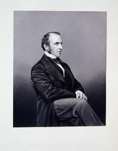 Hrabě Canning, z knihy "The Drawing-Room Portrait Gallery of Eminent Personages". od John Jabez Edwin Paisley (after) Mayall
