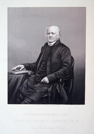 Jeho právo, čestný a nejctihodnější Charles Thomas Longley, z ‚The Drawing-Room Portrait Gallery of Eminent Personages‘ od John Jabez Edwin Paisley (after) Mayall