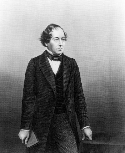 Benjamin Disraeli, vyryto D. J. Poundem z fotografie od John Jabez Edwin Paisley Mayall