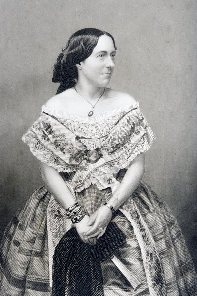 Clara Novello (1818-1908), rytina D. J. Pounda podle fotografie z knihy "The Drawing-Room of Eminent Personages, Volume 2", vydané v Londýně roku 1860. od John Jabez Edwin Paisley Mayall