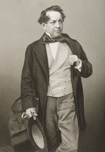 John Baldwin Buckstone (1802-79) vyryl D.J. Libra z fotografie z 