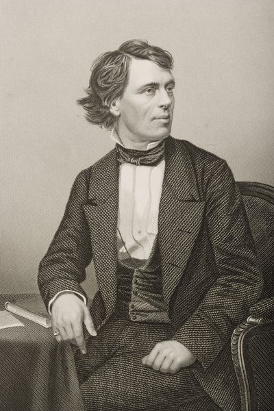 John Bartholomew Gough (1817-86) vyryl D.J. Libra z fotografie z 