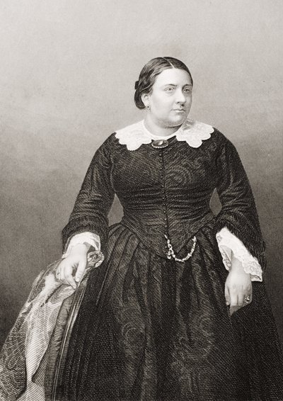 Madame Marietta Alboni (1824-94) vyryla D.J. Libra z fotografie z 