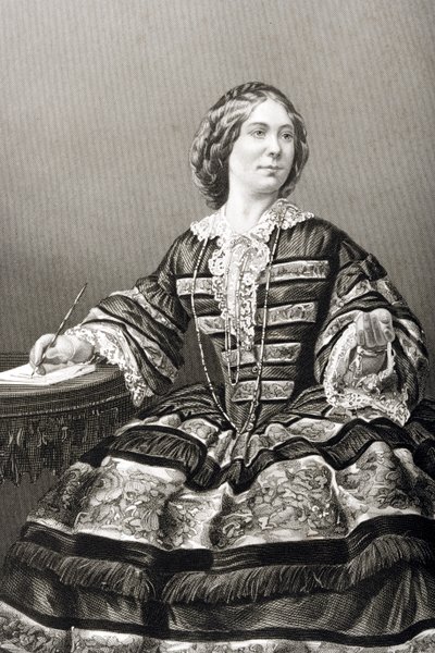 Slečna Amy Sedgwick (1830-97) rytina D.J. Libra z fotografie z 