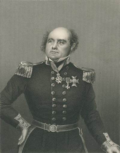 Sir John Franklin vyrytý D.J. Libra z fotografie z 