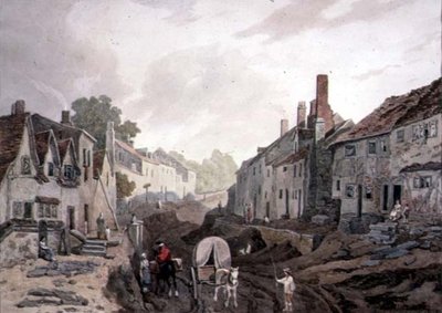 Pouliční scéna, Erith, Kent od John James Chalon