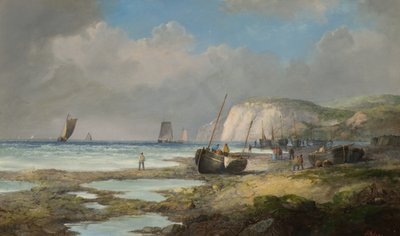 Krajina s rybářskými čluny od John James Wilson