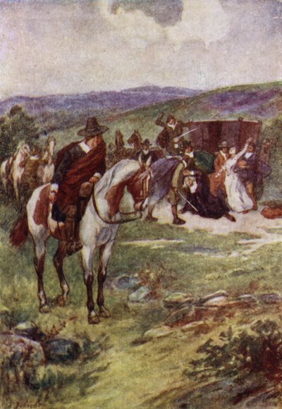 Vražda Jamese Sharpa, arcibiskupa ze St Andrews militantní Covenanters, Magus Muir, Skotsko od John Jellicoe
