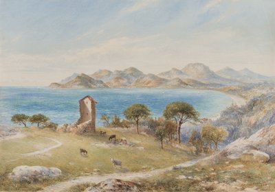 Pohled na pohoří Esterelles z Cannes (wc na papíře) od John Jessop Hardwick