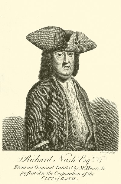 Richard Nash, známý jako Beau Nash, Welsh Dandy, gambler a Master of Ceremonies at Bath (rytina) od John June