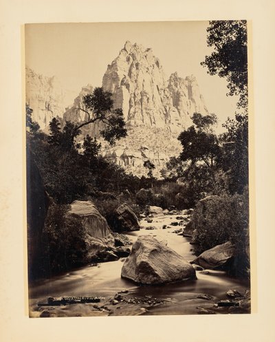 Eagle Crag, Rio Virgen, Utah od John K. Hillers