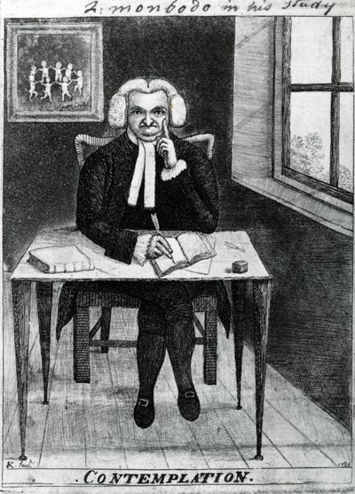 Kontemplace - Lord Monboddo ve své studii, 1784 od John Kay