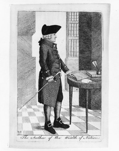 Portrét Adama Smithe 1723-1790 Autor knihy Bohatství národů, 1790 od John Kay