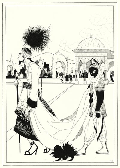 Ilustrace k Příběhu Aladina a báječné lampy (litho) od John Kettelwell