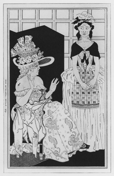 Ilustrace pro The Way of the World od Williama Congreve (litho) od John Kettelwell
