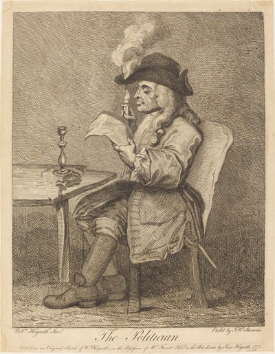 Politik od John Keyse Sherwin after William Hogarth