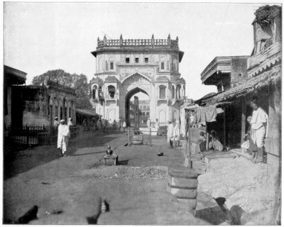 Brána do Lucknow, Indie, konec 19. století od John L. Stoddard