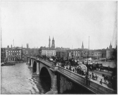 London Bridge, Londýn, konec 19. století od John L. Stoddard