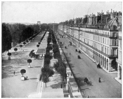 Rue de Rivoli, Paříž, konec 19. století od John L. Stoddard