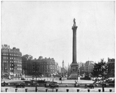 Trafalgar Square, Londýn, konec 19. století od John L. Stoddard