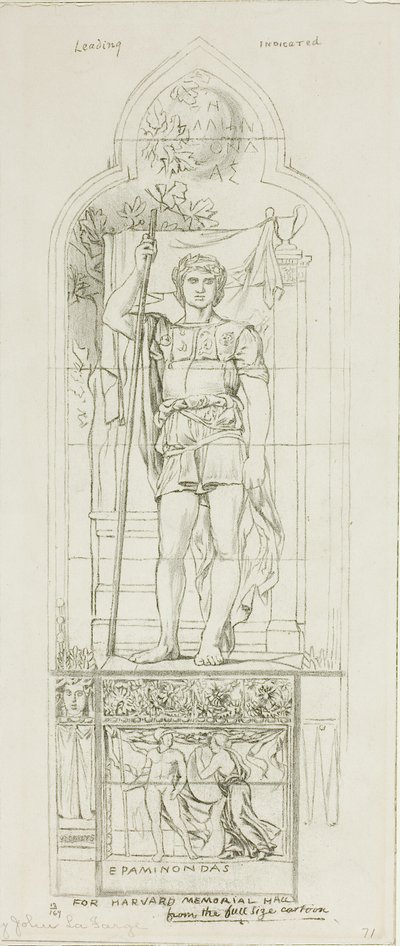Studie pro okno z barevného skla od John La Farge